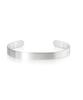 Sabona London F-Bwg1 Matte White Gold Plated Plain Fashion Bangle
