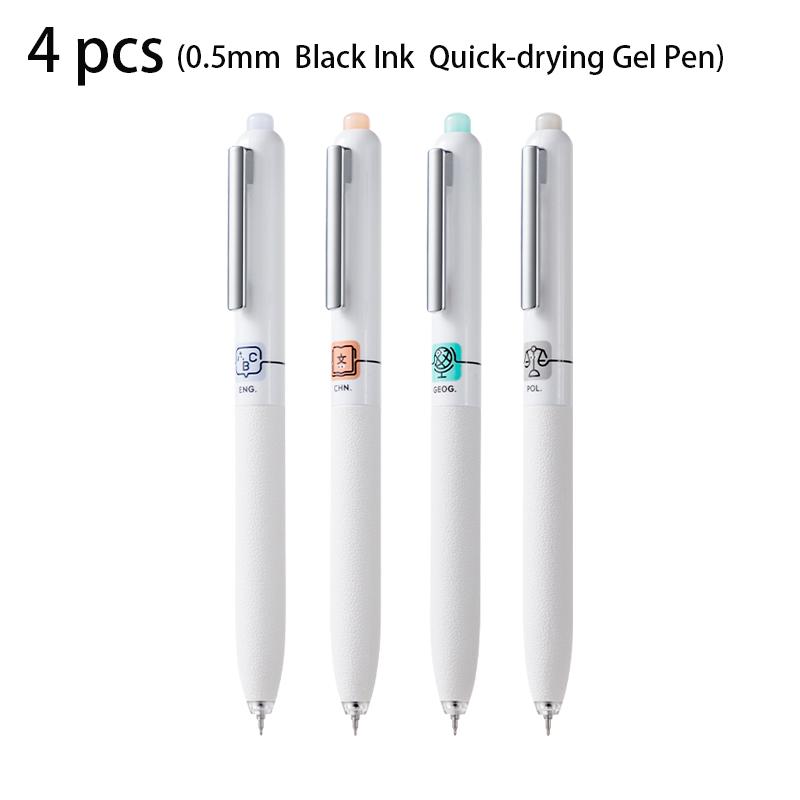 

Deli 4/8pcs 0.5mm Black Ink Quick-drying Gel Pen Stationery School Student Supplies Office Supplies Signing Pen Office Pen Gift black