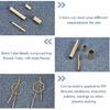 PH PandaHall 60pcs Brass Tube Beads 4 Sizes 9~24.5mm Long Tube Spacer Beads 24K Gold Plated Macrame Beads for DIY Sewing Craft Wall Hanging Plant