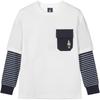 Hush Puppies Jungen Langarm Rundhals-T-Shirt mit Fake-Zweiteiler