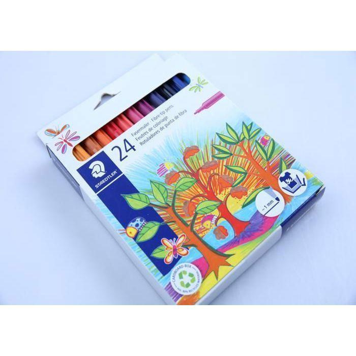 Feutre - STAEDTLER - Noris Club 325 - 24 couleurs brillantes - 1 mm - Lavable sur textile