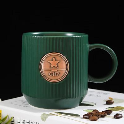 Cha Xun Starbucks Bronze Badge Ceramic Coffee Mug