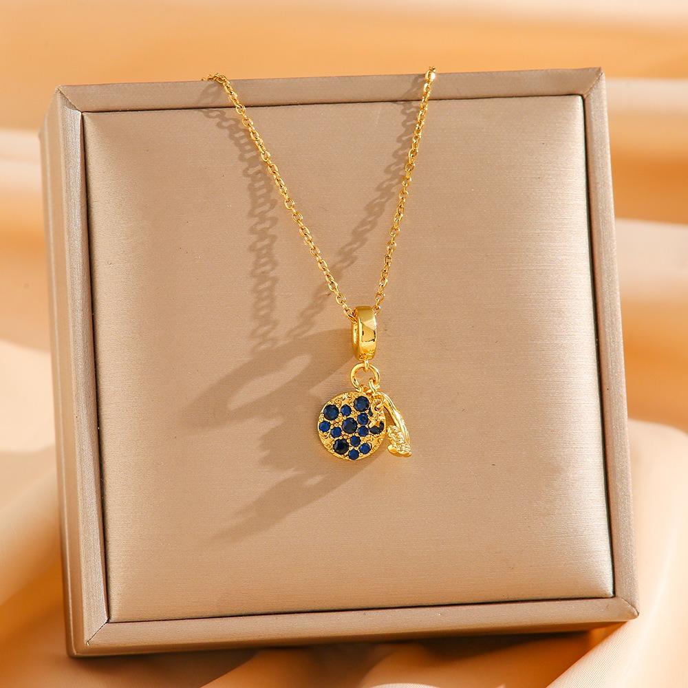 Fashion Titanium Steel Necklace Pendant Simple Elegant Unisex Chain Jewelry Accessories for Women Men