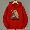 2er-Set Mädchen Kapybara Hoodie Jogginghose 3-12J Kinder Gemütliches Outfit Kapybara Spielkleidung Jungen Alltags-Sport Passendes Outfit