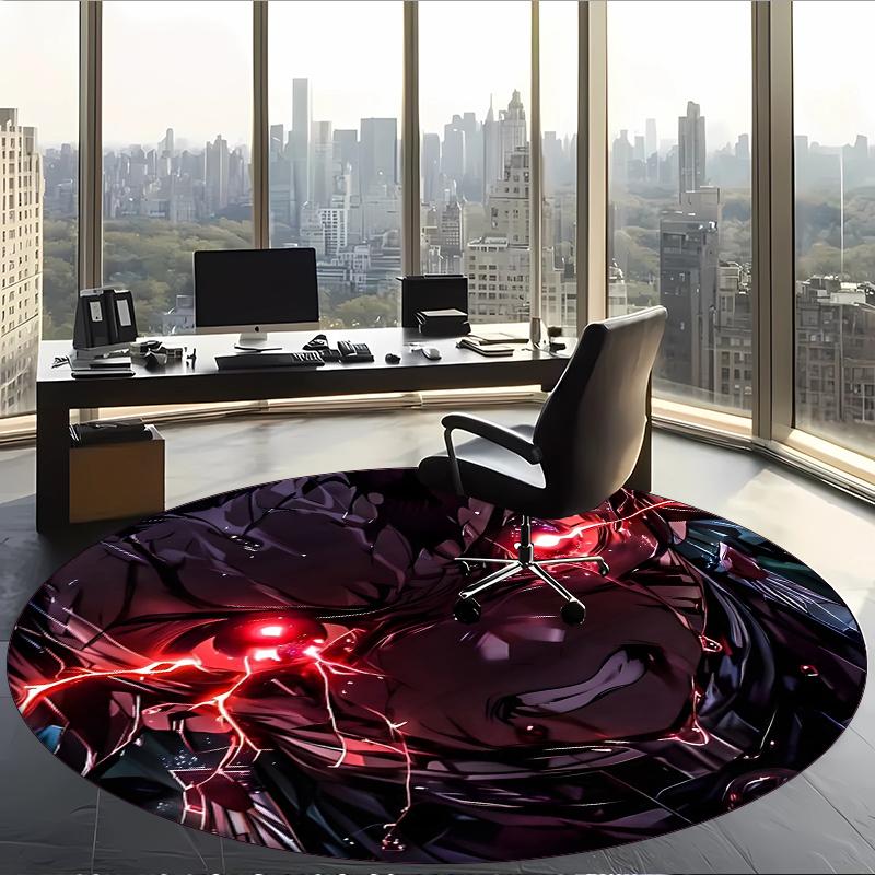 Uccisore di demoni (14) Tappeto Rotondo per Ufficio Tappeto Decorativo per Pavimento per Ufficio Camera da Letto Soggiorno e Spazio Domestico