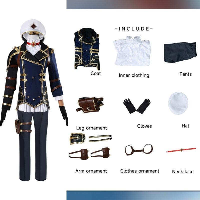 

Аркейн Лига Легенд Кейтлин Ви Косплей Украшение Костюм Набор для Выступлений Caitlyn,M