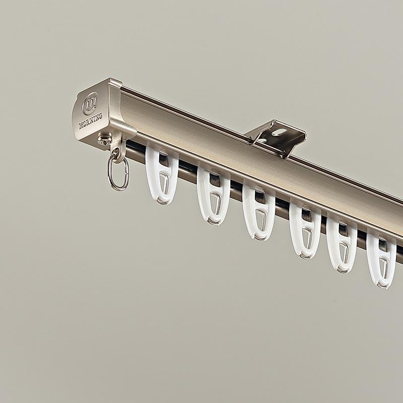 

Бесшумный карниз для штор с двумя дорожками, алюминиевый сплав, потолочное крепление