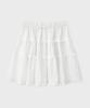 FALLETT Tiered Mini Skirt White