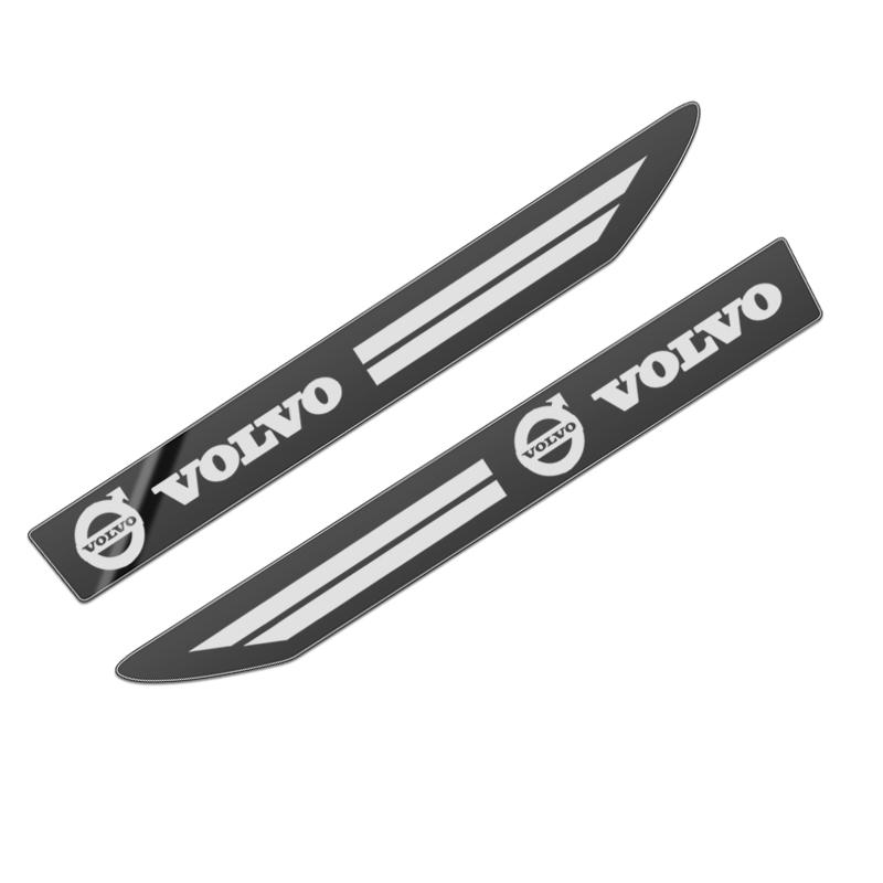 For Volvo 2PCS Stainless Steel Side Wing Badge Emblem Fender For Volvo XC60 XC40 XC90 V40 V90 V60 S80 S60 S90 C40 V70 XC70 Acces