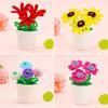 1 Set Kids Creativity Handicraft Diy Flower Pot Multicolour Chenille Stems Pipe Cleaners Handmade Children Toys