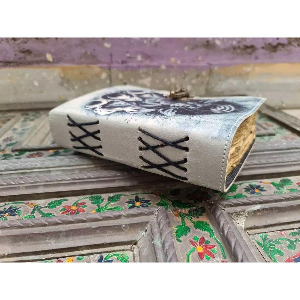 Triple Moon Goddess, Journals for Adults, Protective Printed Leather Journal