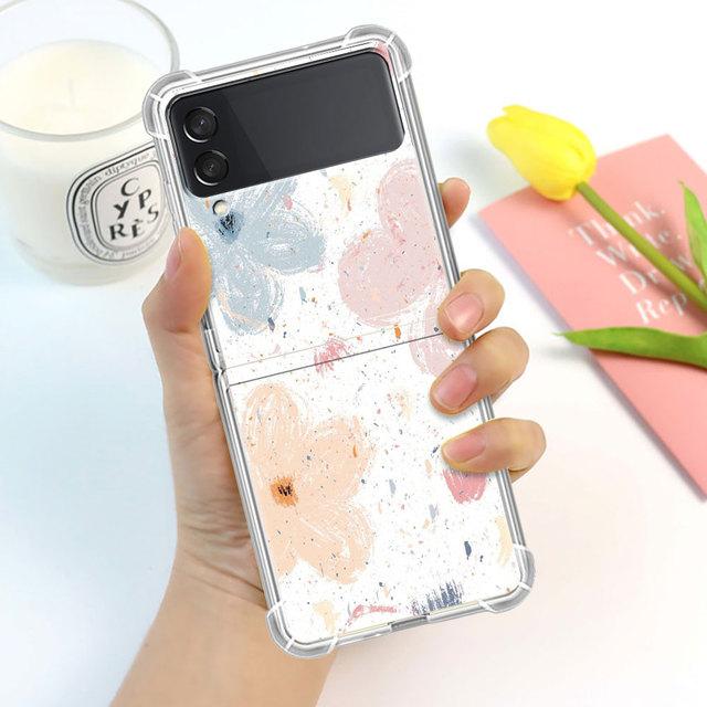 

Роскошный чехол Love Heart для Samsung Galaxy Z Flip 3 4 5g Funda Z Flip3, прозрачный жесткий противоударный чехол для ПК, чехол для телефона Samsung Z Flip 5G
