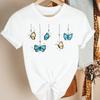 Womens Streetwear Tee Round Neck Summer Casual Clothes Lady T-Shirt White Tshirt Simple Female T-Shirt Basic Cute Tops