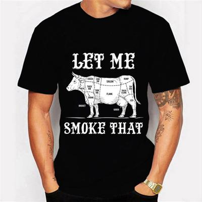 Let Me Smoke That Graphic T-shirty Koszulka BBQ Gotowanie Męskie koszulki Koszulka Harajuku Koszulka Vintage T-shirt Oversized Unisex Koszulki