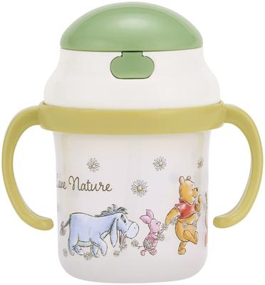 Skater Baby Straw 230ml Disney Winnie the for Ages 8 Months and Silicone Hopper, Two-Handed Mug, Pooh, Up, One-Push Straw, KSH2-A