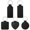 Diy Dye Sublimation Blanks Keychain Pu Leather Heat Transfer Keyring Heart Creative Double Sides Blank Id Tags Keyring