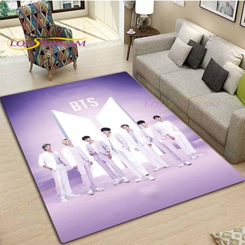 Kpop Bangtan Boys BTS Carpet Rug Kids Carpets Living Room Tea Table Mats Bedroom Rug Washable Floor Mats Household Area Mat