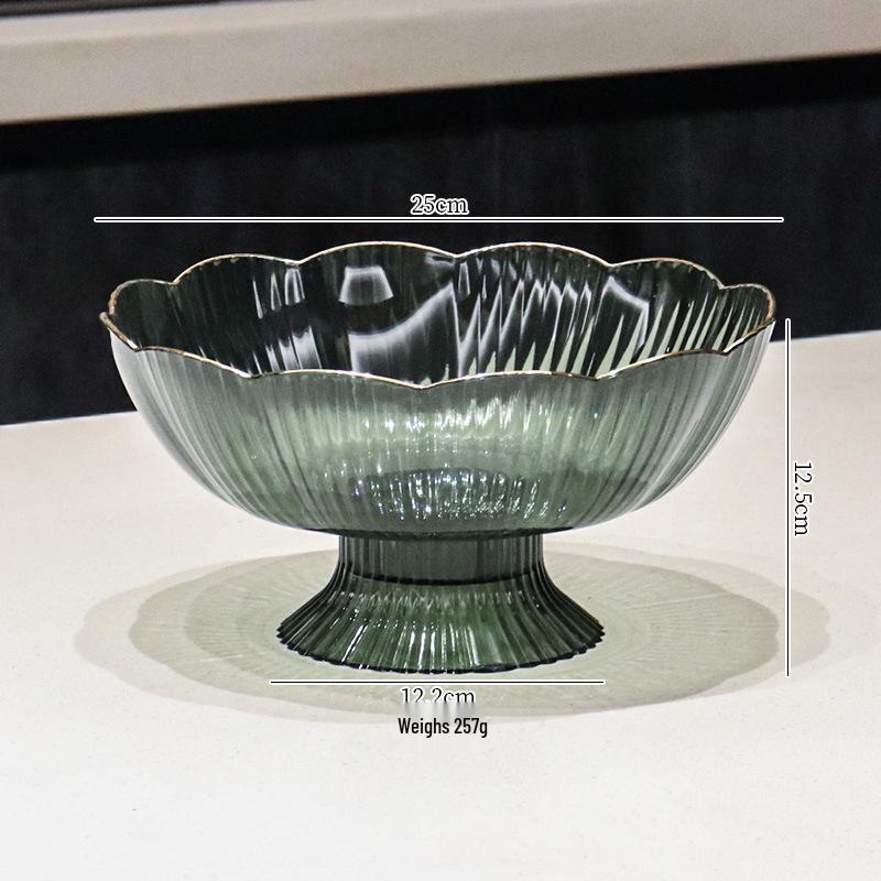 2023 Drenajlı Lüks Meyve ve Atıştırmalık Kasesi - Sehpa İçin Zarif ve Geniş