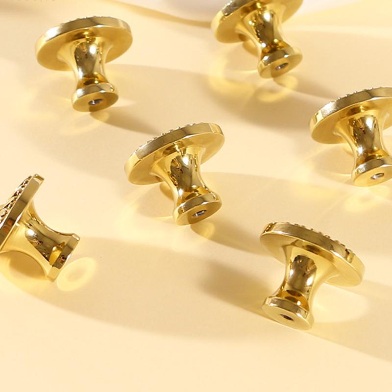 1pc Solid Brass Kitchen Cabinet Handles Single hole Drawer Knobs Chrome Gold Dresser Wardrobe Pulls Luxury Copper Furniture