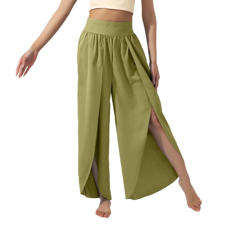 Women's Summer New Fashion All In One Slim High Waist Slit Loose Casual Yoga Pants