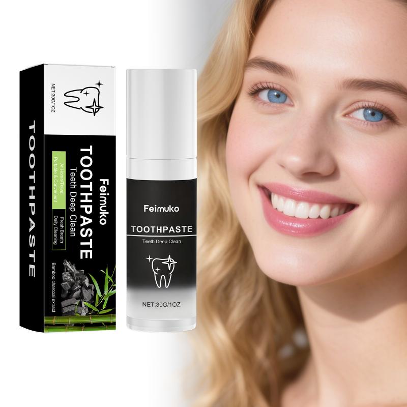 Eelhoe Bamboo Charcoal Toothpaste Tooth Powder Activated Carbon Removing Yellow Teeth Cleaning Tooth Stain Long-Lasting Fresh
