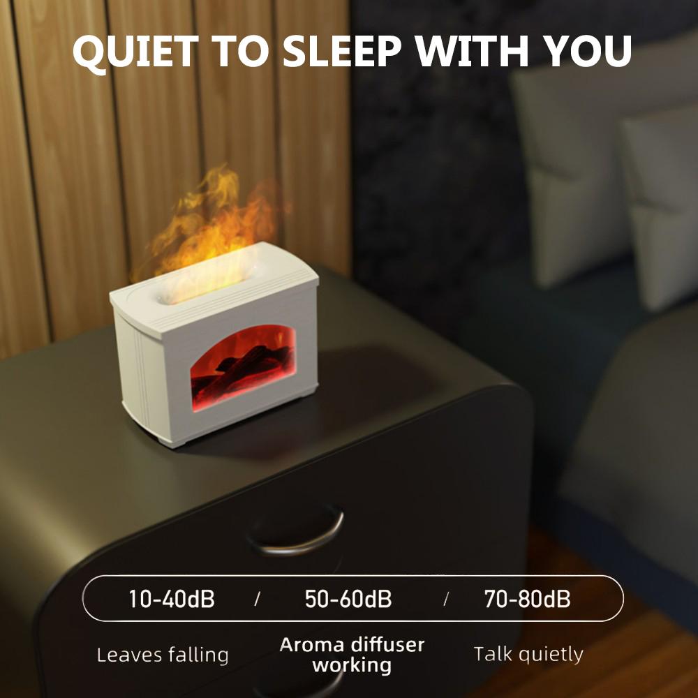 Multi-functional Simulated Flame Aromatherapy Diffuser SALE Essential Oil Diffuser Ultrasonic Air Humidification and Quite