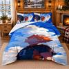Haikyuu Pattern Bedding 3Pcs Set Bed Sheet And Pillowcases For Indoor Bedroom