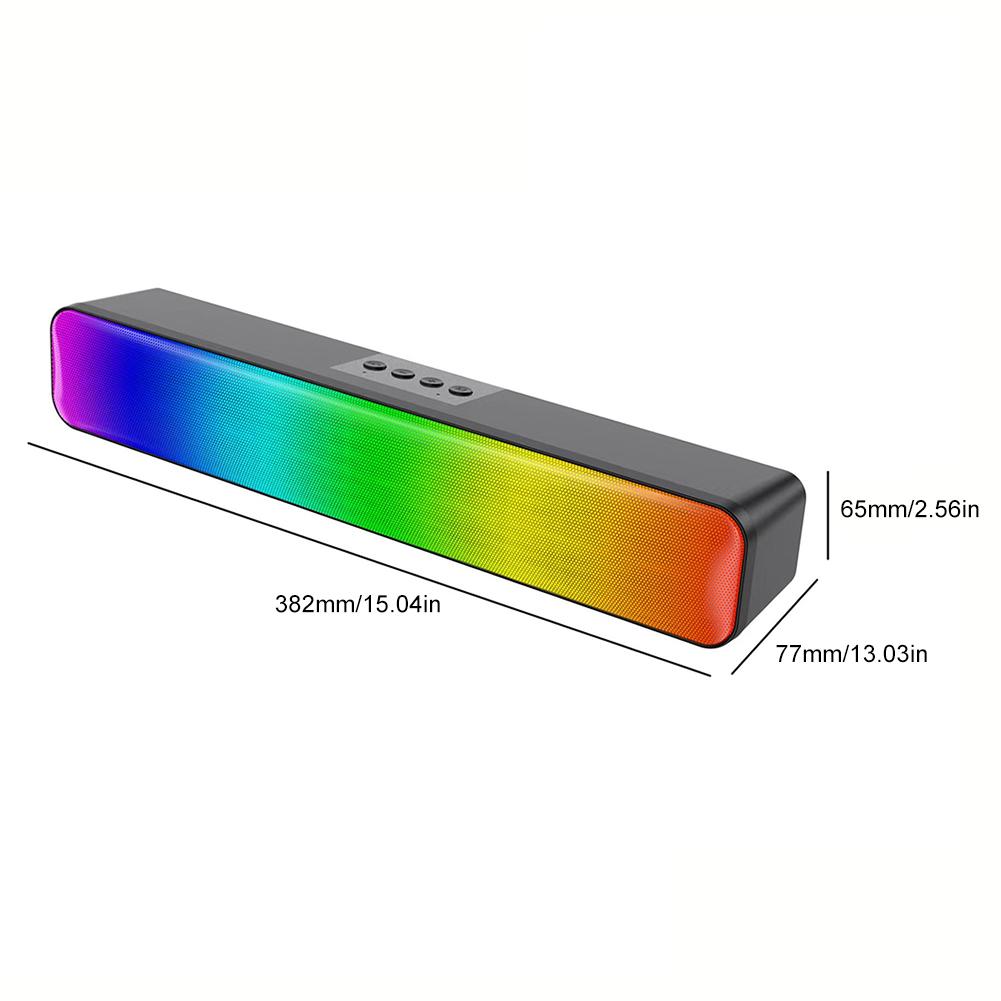 RGB Wireless Speaker Bluetooth-Compatible Desktop Speaker USB Powered Computer Speaker with Subwoofer High Volume for PC Laptop