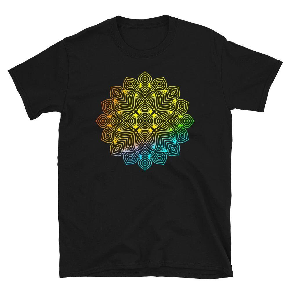 Mandala Rainbow Flower T-Shirt S