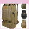 80l Outdoor Military Camping Hiking Trekking Canvas Backpack With Breathable Mesh Shoulder Straps And Large Capacity