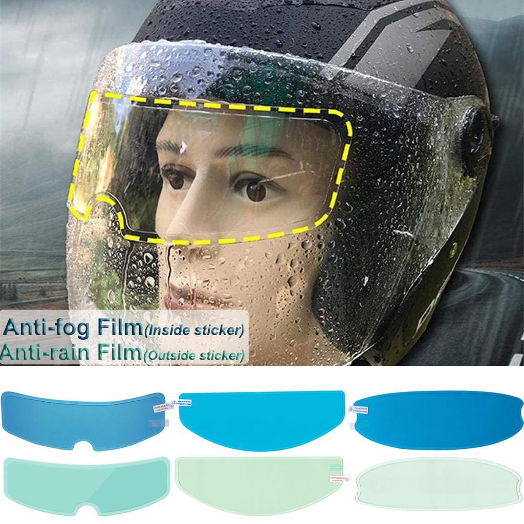 Motorcycle Helmet Anti-fog Film Inside Sticer & Rainproof Film Outside Sticker Nano Coating Stickers Film 24.5*8.5cm