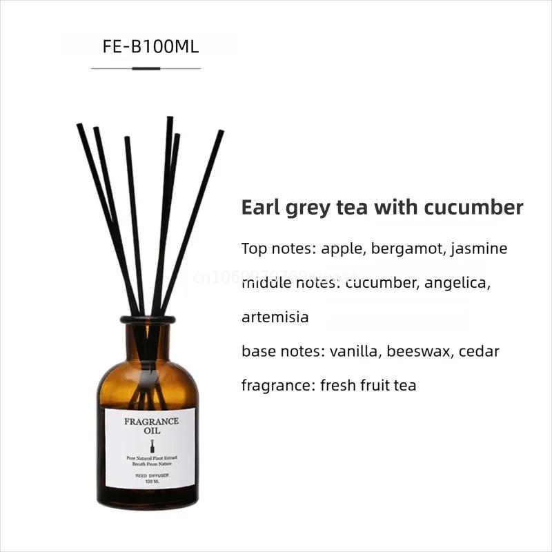 100ml Fireless Aromatherapy Essential Oil Rattan Aroma Bedroom Toilet Deodorant Household Decoration Gift Diffuser Air Freshener