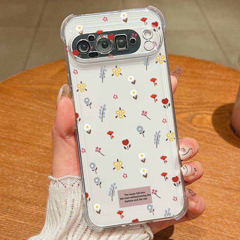 

Черный Цветочный Узор Розы Чехол Для Google Pixel 9 Pro XL 9A Ударопрочный ТПУ Силикон Прозрачный Мягкий Чехол Google Pixel 9A прозрачный