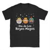 Drei Könige Spanisches Dreikönigstag T-Shirt für Herren Dia De Los Reyes Magos Reines Baumwoll-T-Shirt Rundhals Kurzarm T-Shirt Geschenkidee Oberteile
