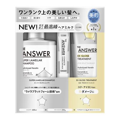 THE ANSWER Super Lamellar Shampoo EX Repair Treatment Complete Lamellar Milk 400ml 220g 6g & & & &