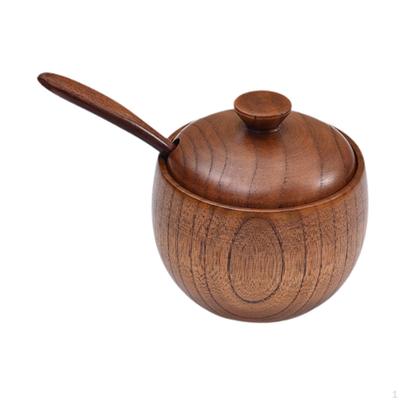Classic Wooden Spice Jar Set for Elegant Kitchen Storage