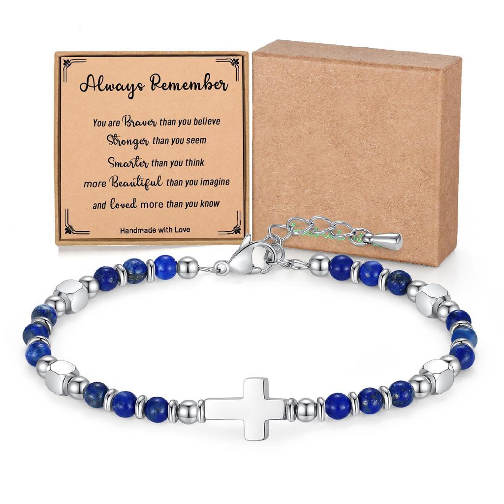 Bracelet de Couple Bohème 4MM: Pierre Naturelle Perlée avec Turquoise Zèbre Poudre et Acier Inoxydable