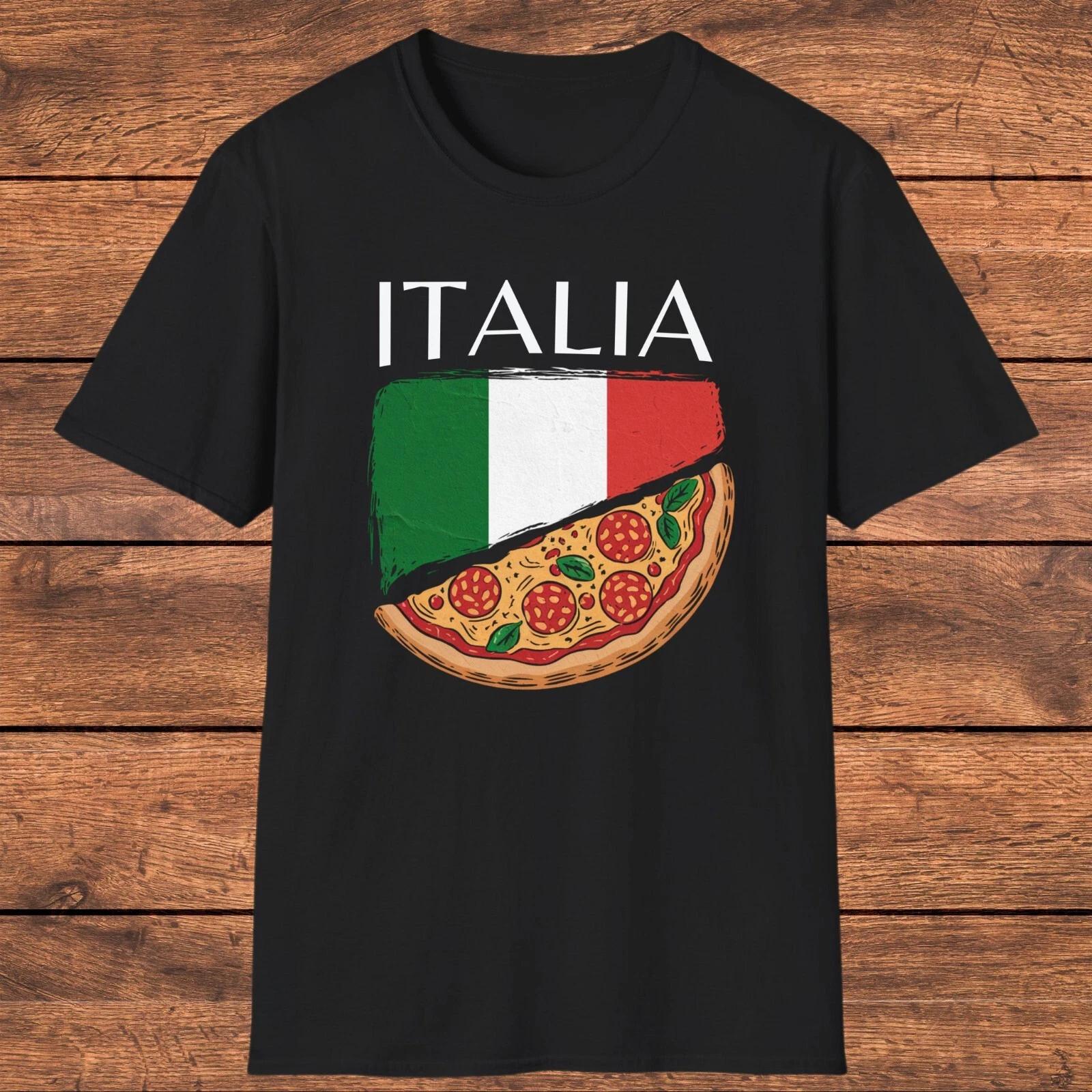 Italia T- Shirt, Italian Flag Pizza Design, Italian Heritage Gift, Italian Travel 3XL
