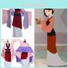 Luxurious Anime Mulan Traditional Kimono Dress Party Cosplay Costume For Women