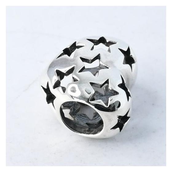 Used [Polished] PANDORA Heart Star Charm silver925 Pandora Silver