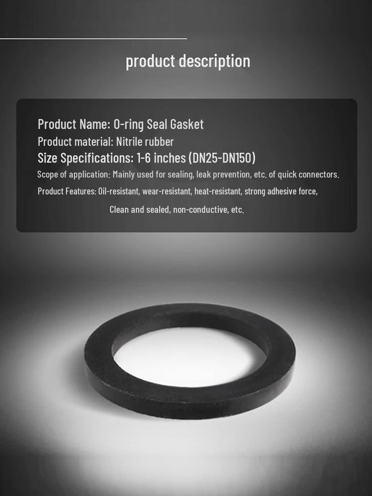 Fluororubber Oil-Resistant Gasket O-Ring for Quick Connector (2", 3", 4" Female End)