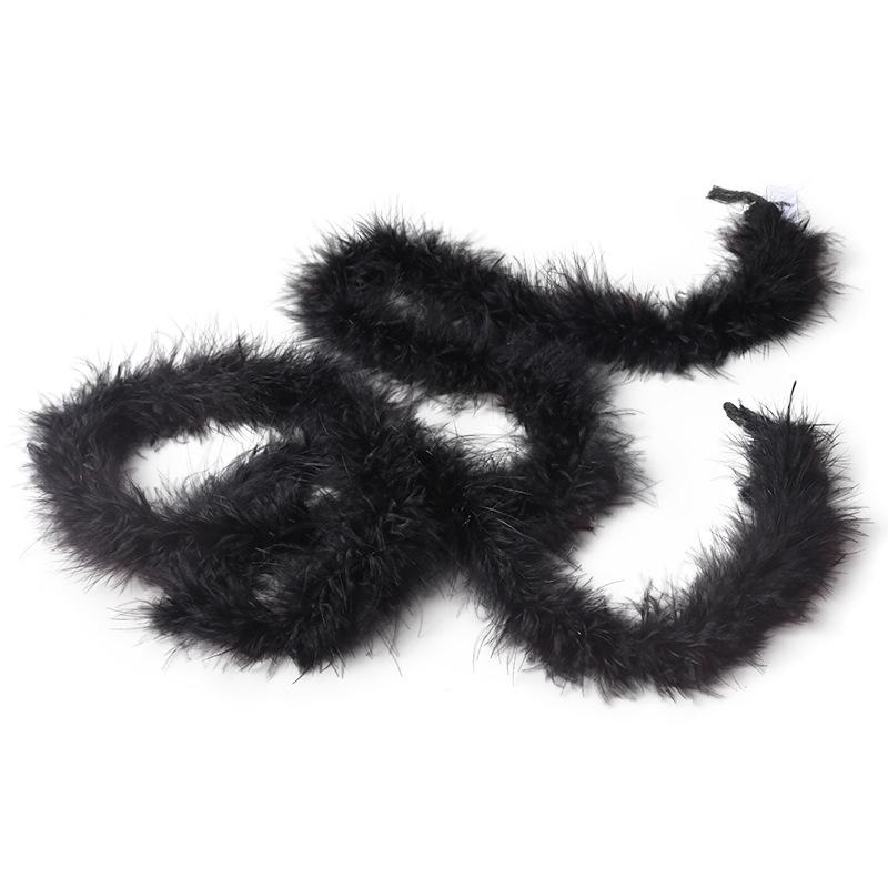 About 2 Meters Turkey Feather Strips Top Strips Pet Toys Jewelry Hanfu Clothing Diy Handmade Home Decoration