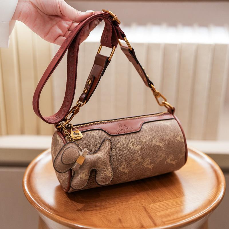 

Маленькая сумка женская новая с высоким чувством стиля универсальная темпераментная с принтом маленькая Бостон модная на плечо сумка-мессенджер 8cm*22cm*12cm