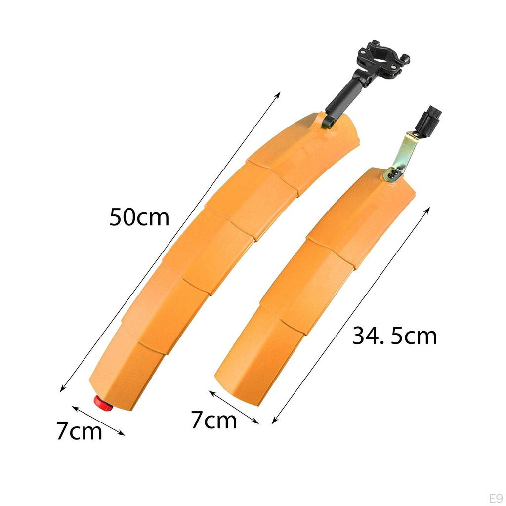 2 Teile/satz Fahrrad Kotflügel Vorne und Hinten Kotflügel mit Licht Zubehör Reparatur Radfahren