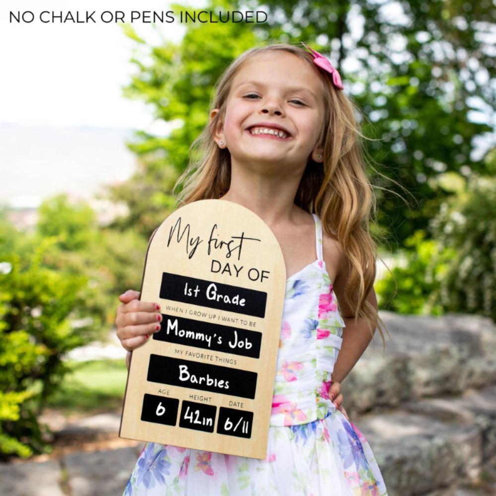 Multipurpose First Day Of School Photo Board Wooden Chalkboard Photo Prop for School