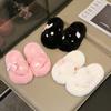 Children's Autumn and Winter New Korean Version Thick-bottomed Cartoon Fluffy Slippers Girls Wear Indoor Cute Slippers Plush