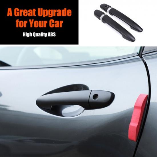ABS Matte Black Exterior Door Handle Cover Trim For Mazda MX-5 Miata 2016-
