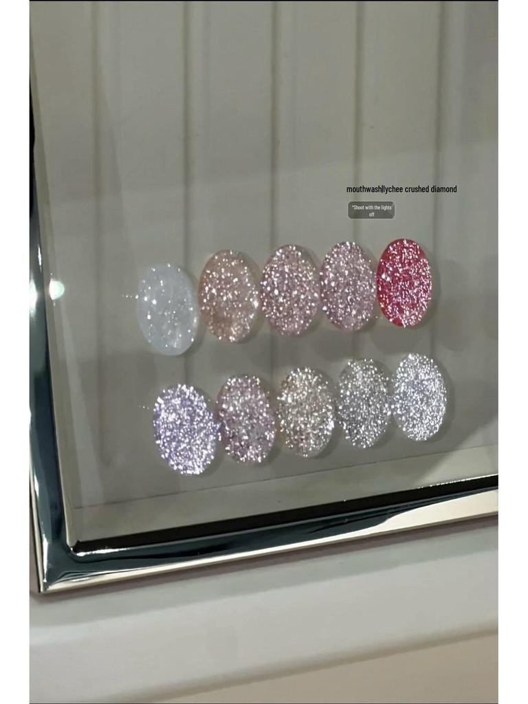 2025 High-End Nude Gel Nail Polish Bundle - 10 Colors, Crushed Diamond Finish, Ultra Glittering, Skin-Brightening