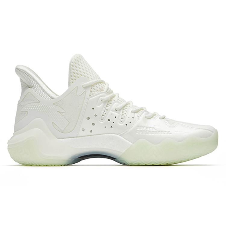 Anta Shock Wave 4 Textile, Synthetic Leather Cushioning Slip Resistant Abrasion Resistant Rebound Mid Top 112241106-2