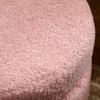 Living Room Footrest, Round Ottoman Stool, Plush Teddy, 40 x 45 cm, Pink